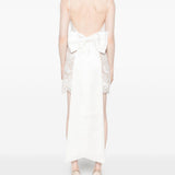 Abito in pizzo con orlo smerlato in bianco Self-portrait - donna 