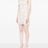 Abito in pizzo con orlo smerlato in bianco Self-portrait - donna 