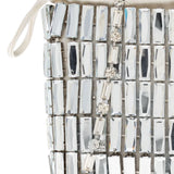 Clutch con dettaglio specchi in argento Self-Portrait - donna 