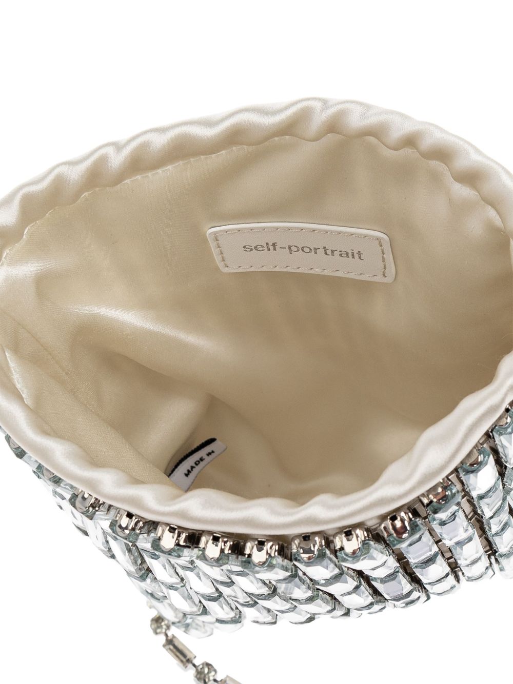 Clutch con dettaglio specchi in argento Self-Portrait - donna 