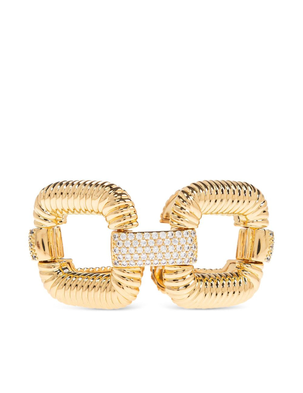 Bracciale a catena con cristalli color oro 