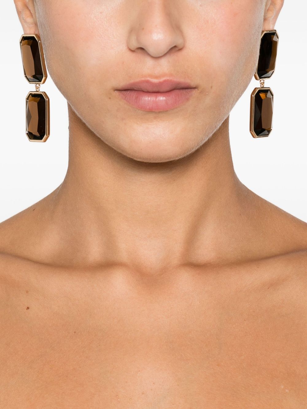 Orecchini con design geometrico in oro Self-portrait - donna 