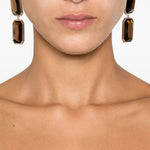 Orecchini con design geometrico in oro Self-portrait - donna 