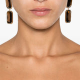 Orecchini con design geometrico in oro Self-portrait - donna 