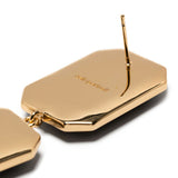Orecchini con design geometrico in oro Self-portrait - donna 