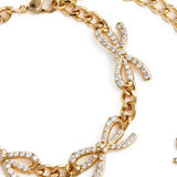 Bracciale a catena con cristalli in oro Self-portrait - donna 