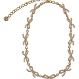 Collana con fiocco in oro Self-portrait - donna 