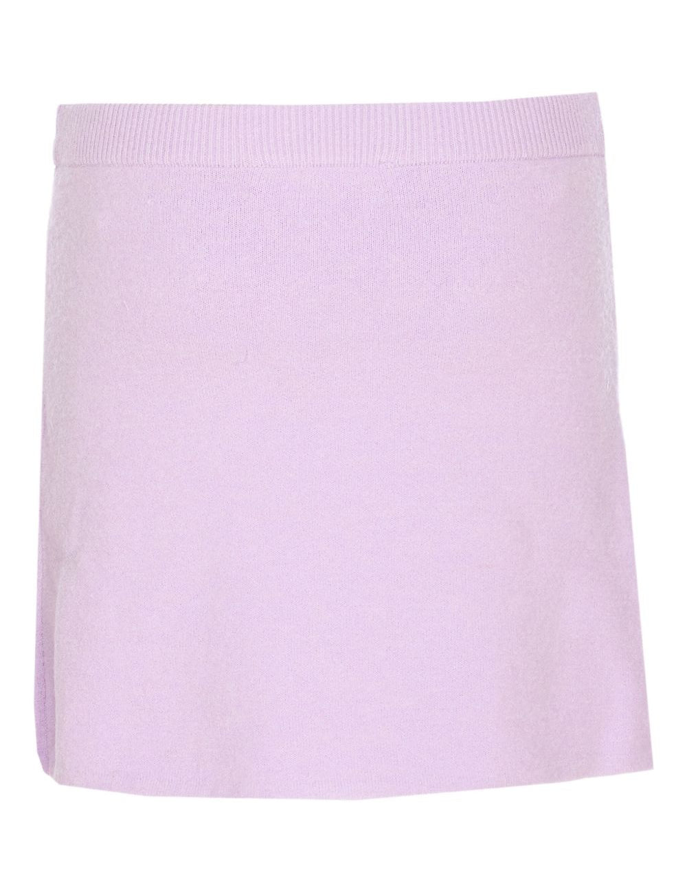 Gonna in maglia con strass in lilla Self-portrait - donna 