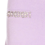 Gonna in maglia con strass in lilla Self-portrait - donna 