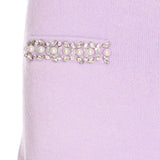 Gonna in maglia con strass in lilla Self-portrait - donna 