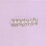 Gonna in maglia con strass in lilla Self-portrait - donna 
