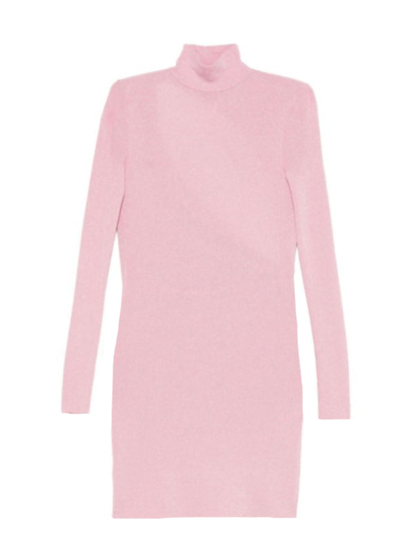 Abito in maglia a collo alto in rosaSelf-portrait - donna 