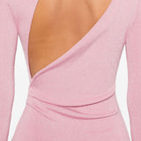 Abito in maglia a collo alto in rosaSelf-portrait - donna 