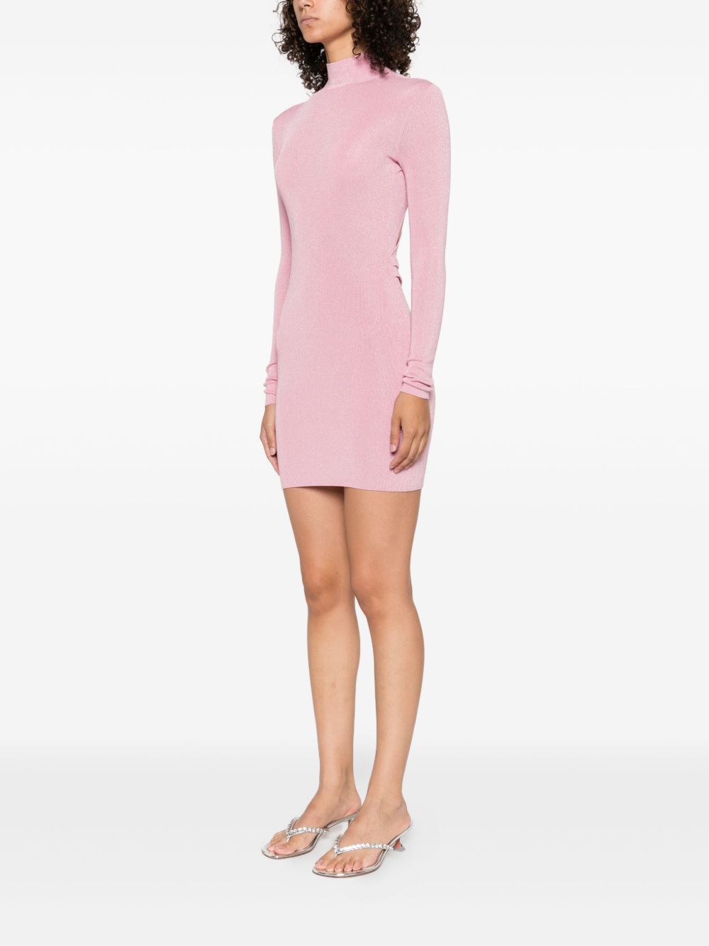 Abito in maglia a collo alto in rosaSelf-portrait - donna 