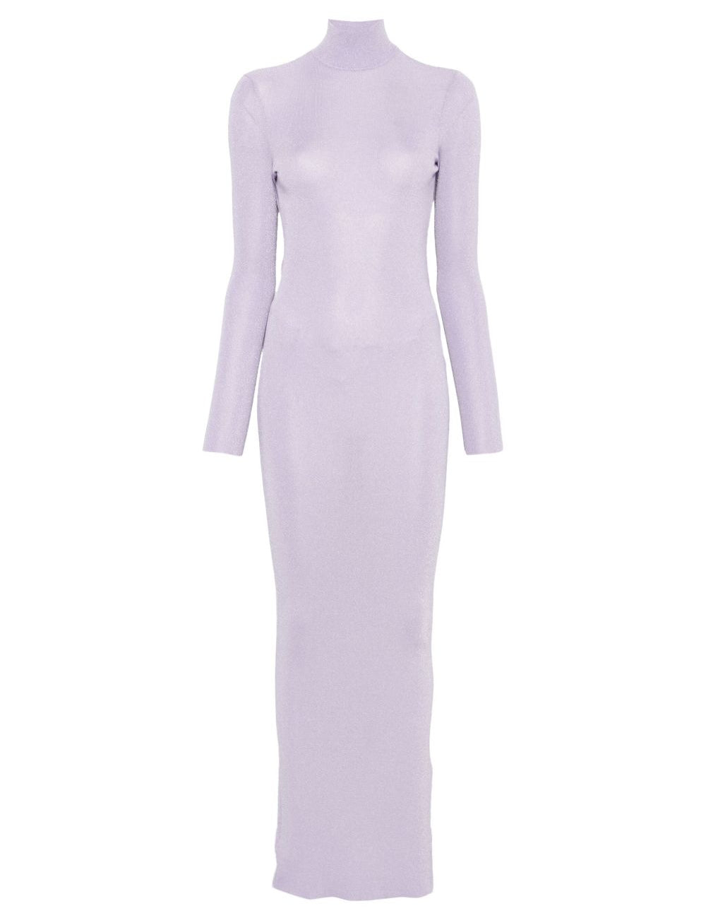 Abito corto in maglia fine in viola Self-portrait - donna 