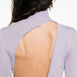 Abito corto in maglia fine in viola Self-portrait - donna 
