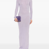Abito corto in maglia fine in viola Self-portrait - donna 