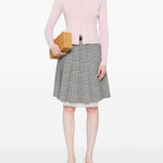 Cardigan colletto polo in lana in rosa Self-portrait - donna 