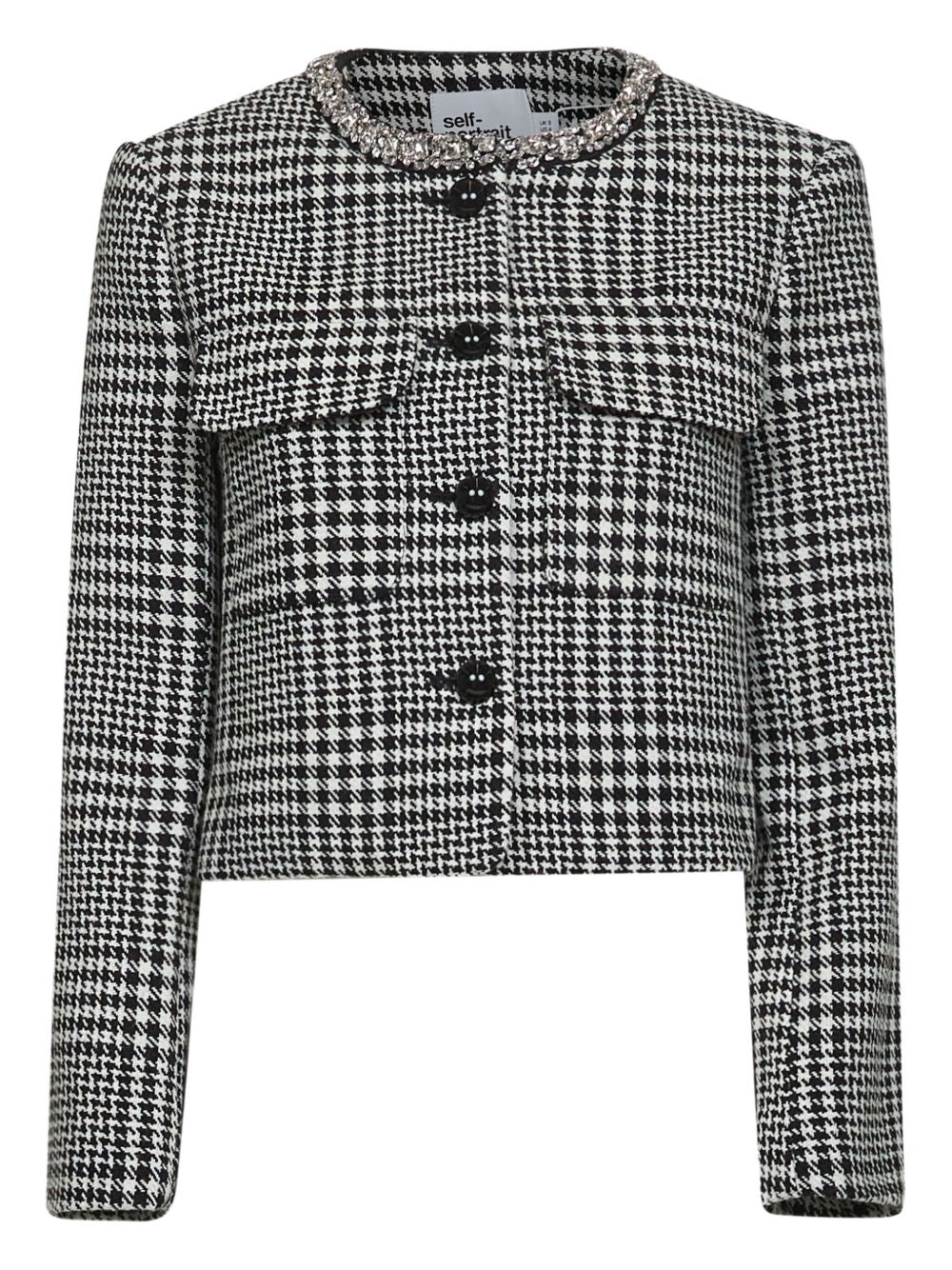 Giacca in pied-de-poule nero Self-Portrait - donna 