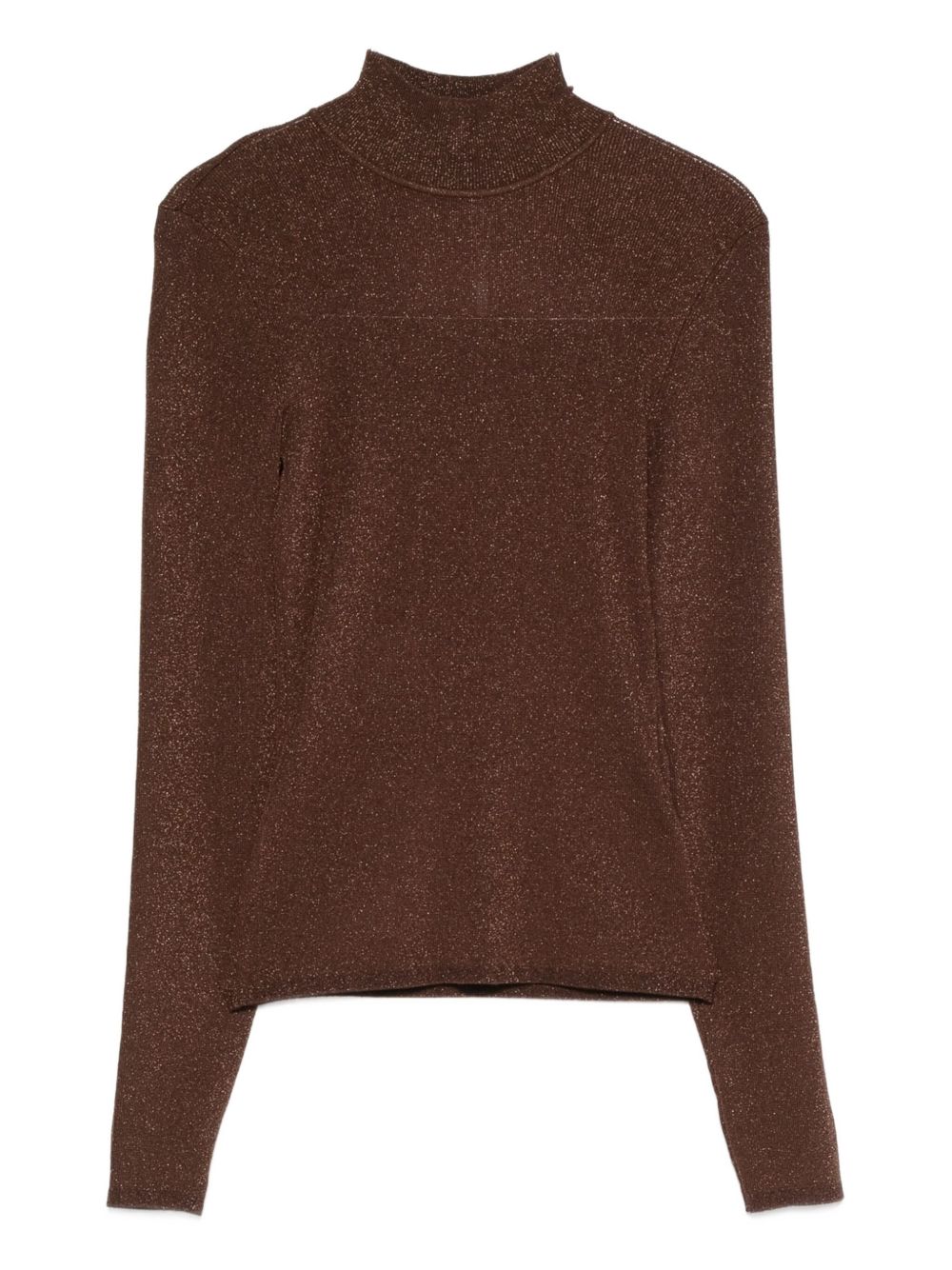 Maglia a collo alto in marrone Self-portrait - donna 