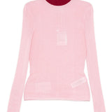 Maglia a collo alto in rosa Self-portrait - donna 