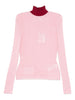 Maglia a collo alto in rosa Self-portrait - donna