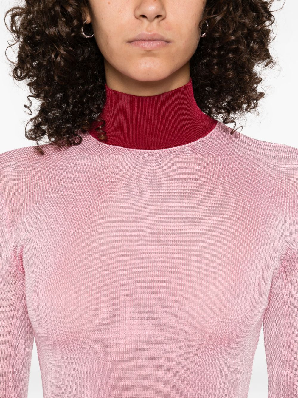 Maglia a collo alto in rosa Self-portrait - donna 