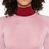 Maglia a collo alto in rosa Self-portrait - donna 
