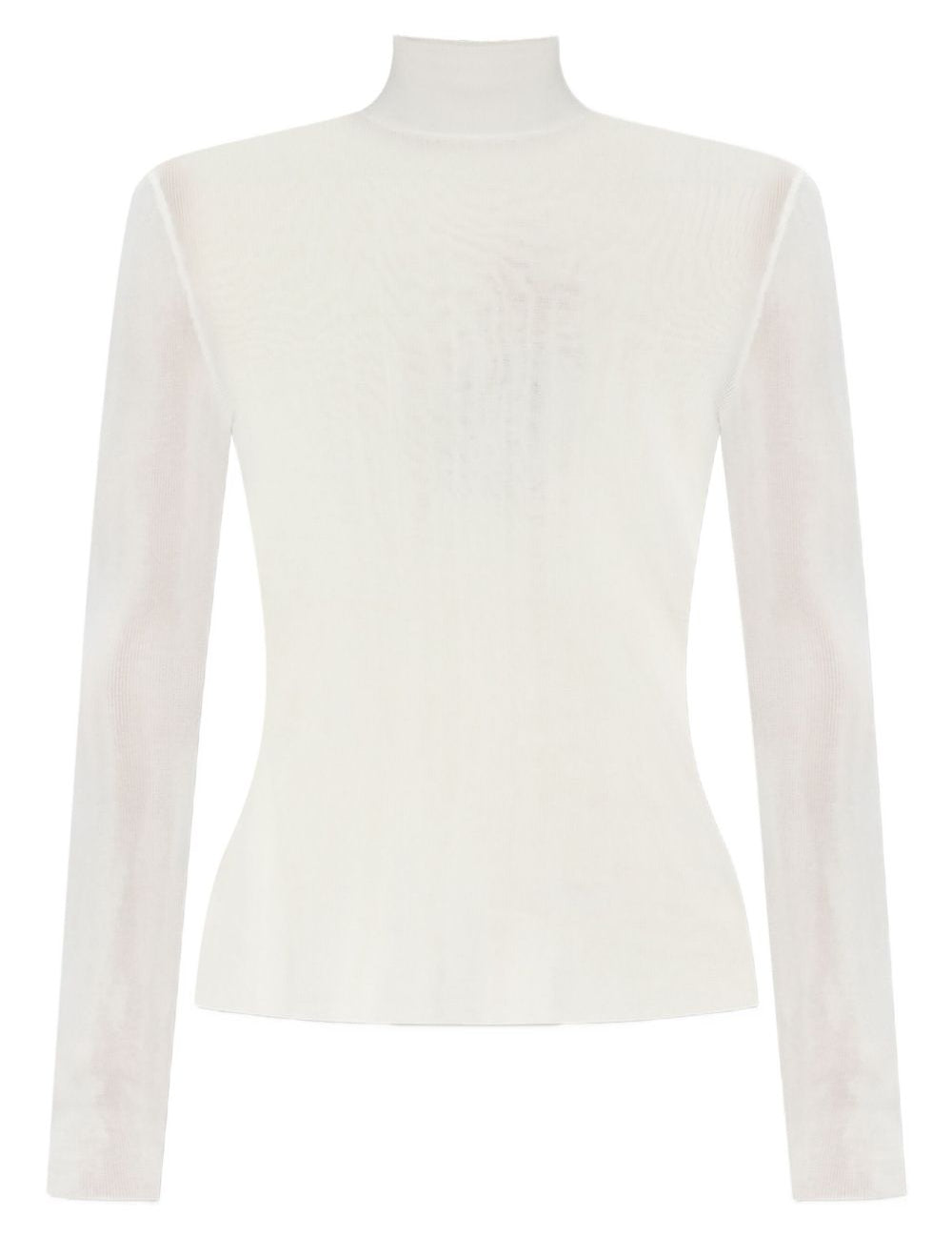 Maglia a coste a collo alto in bianco Self-portrait - donna 