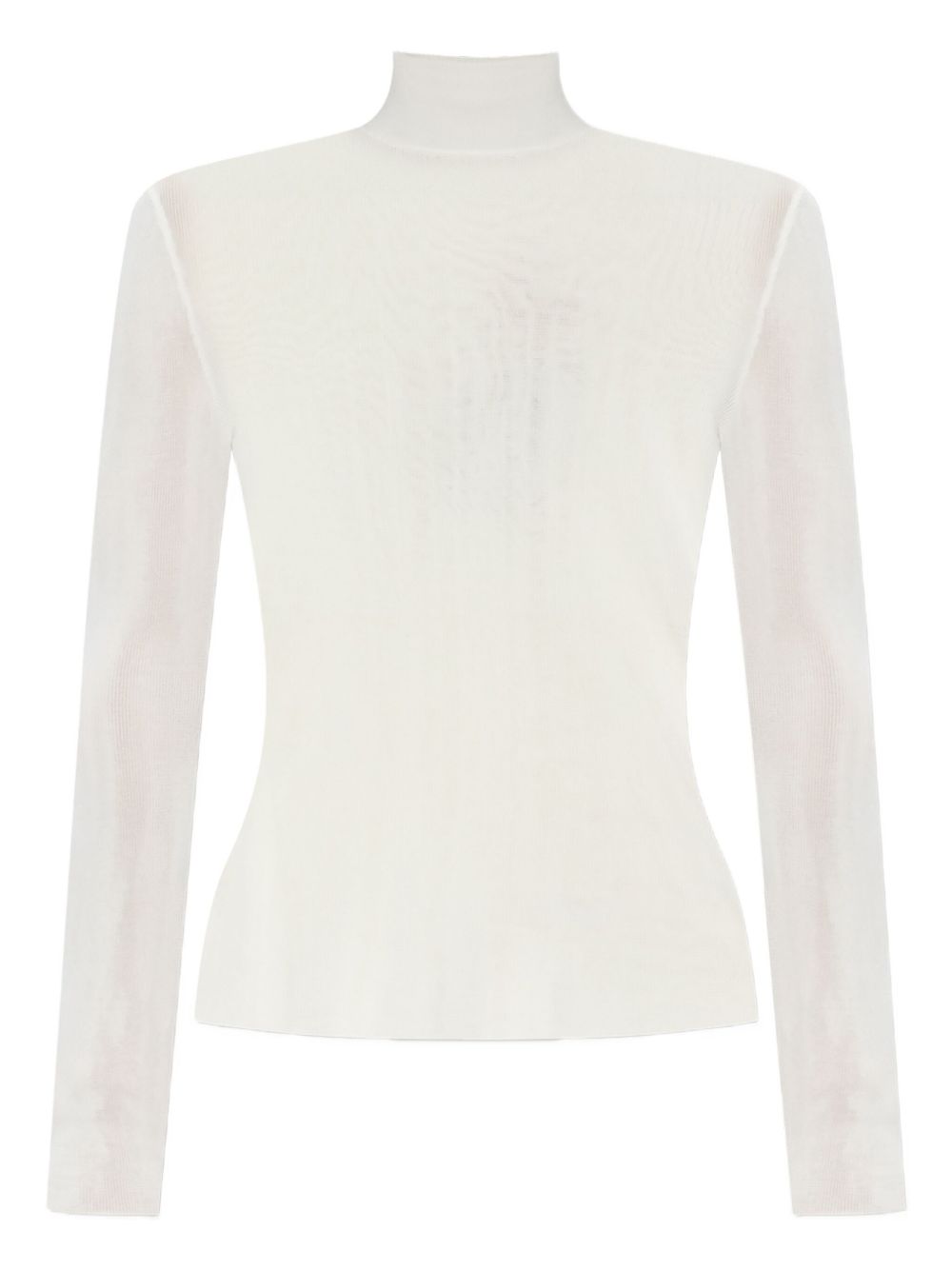 Maglia a coste a collo alto in bianco Self-portrait - donna 