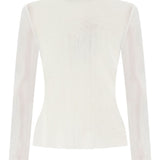 Maglia a coste a collo alto in bianco Self-portrait - donna 