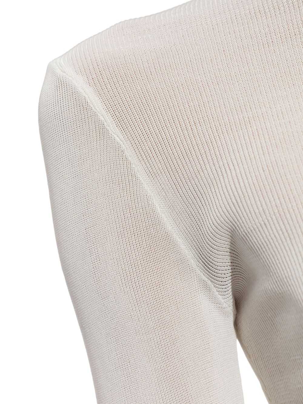 Maglia a coste a collo alto in bianco Self-portrait - donna 