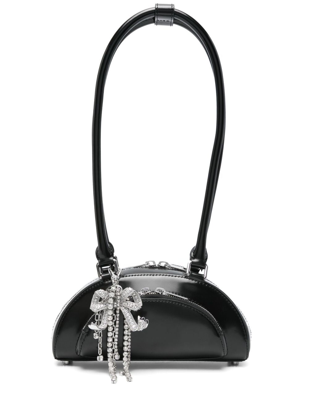 Borsa a spalla con charm in nero Self-portrait - donna 