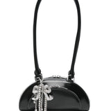 Borsa a spalla con charm in nero Self-portrait - donna 