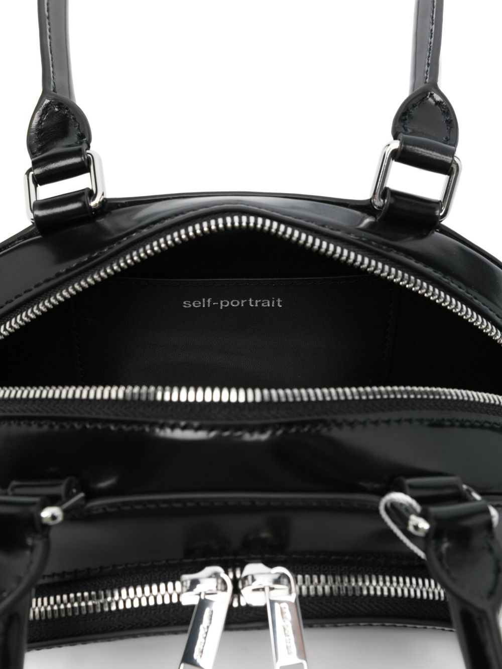 Borsa a spalla con charm in nero Self-portrait - donna 