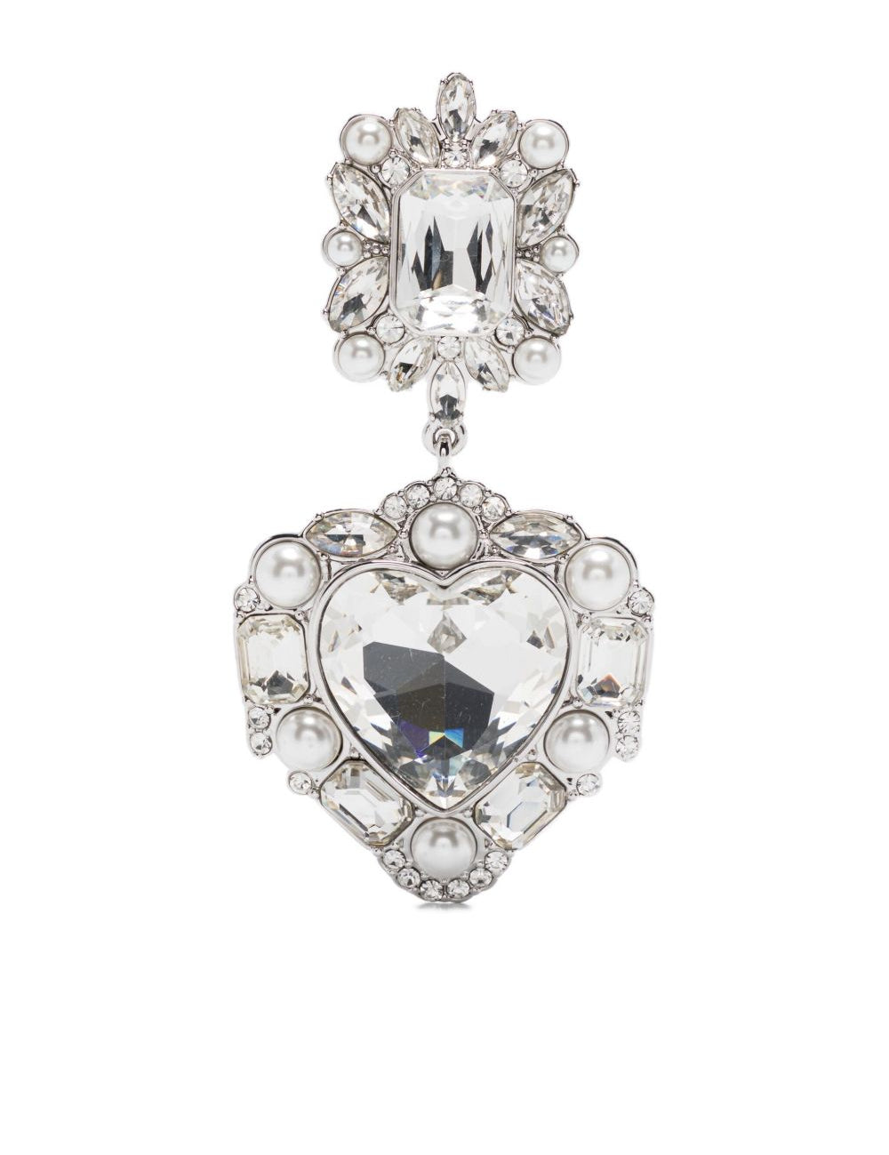 Orecchini con cristalli in argento Self-portrait - donna 