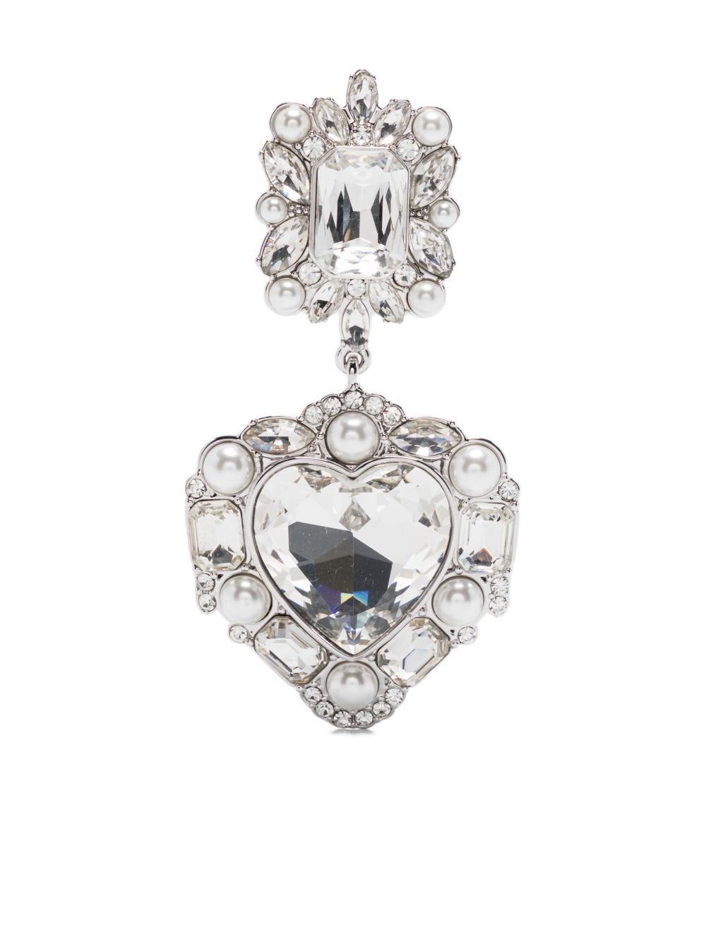 Orecchini con cristalli in argento Self-portrait - donna 
