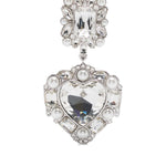 Orecchini con cristalli in argento Self-portrait - donna 