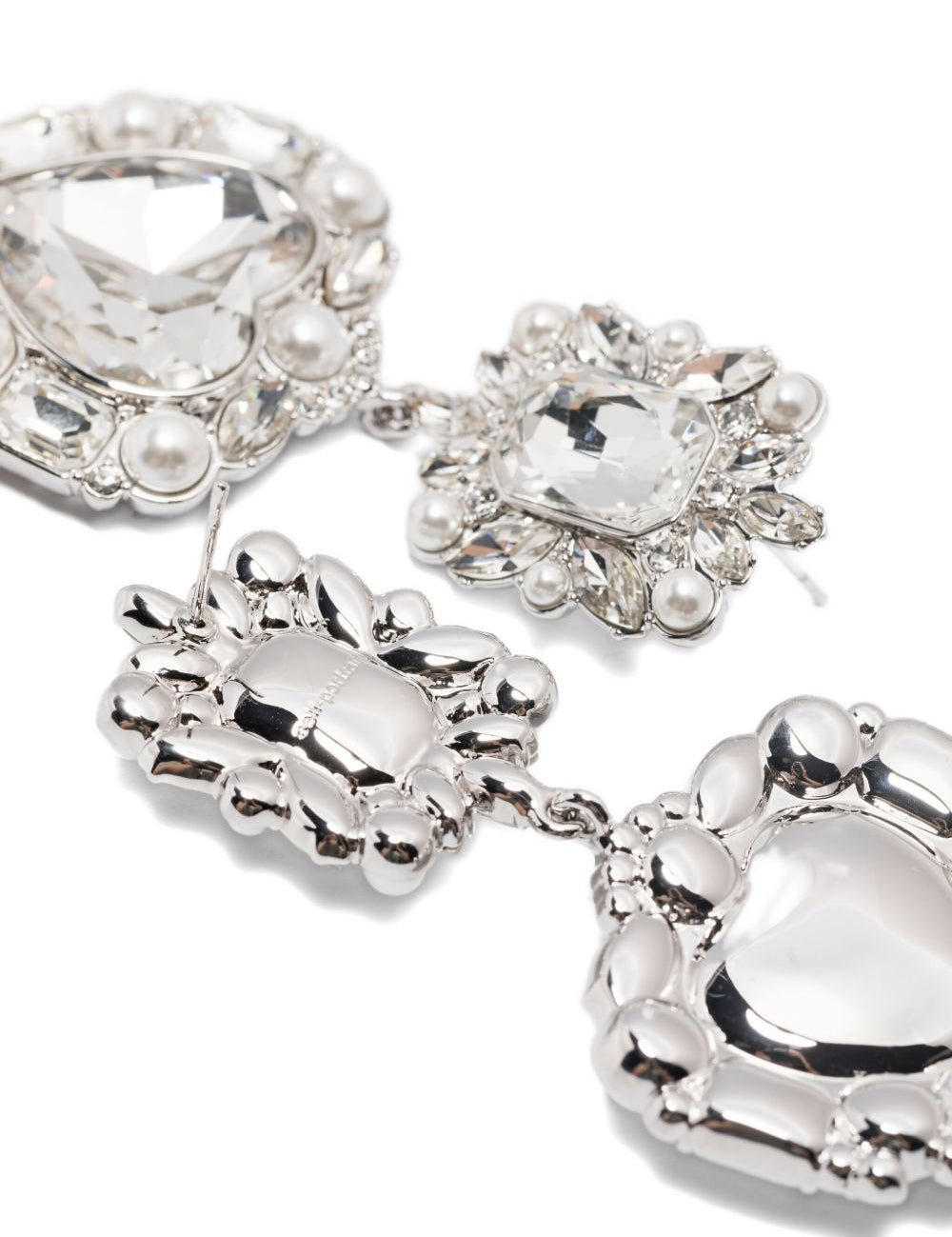 Orecchini con cristalli in argento Self-portrait - donna 