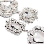 Orecchini con cristalli in argento Self-portrait - donna 