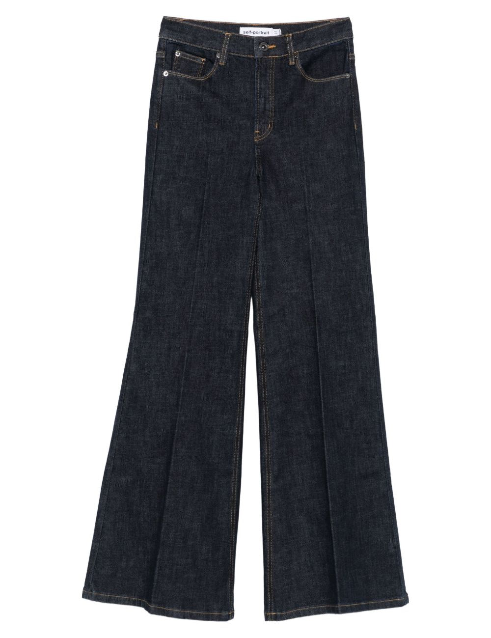 Jeans dritti con 5 tasche in blu Self-portrait - donna 