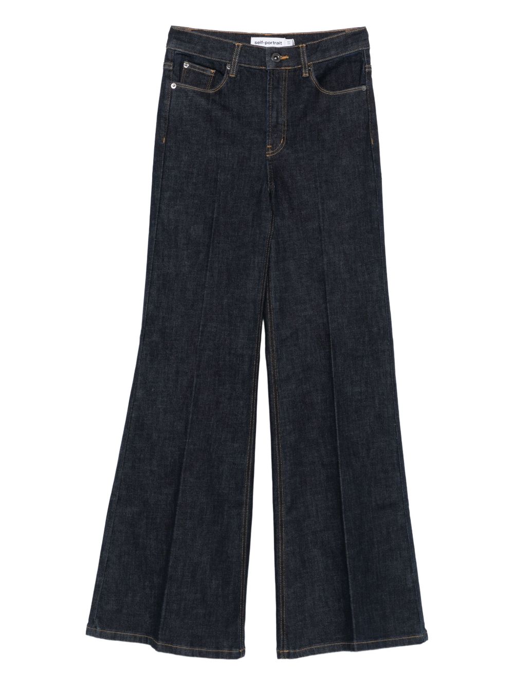 Jeans dritti con 5 tasche in blu Self-portrait - donna 