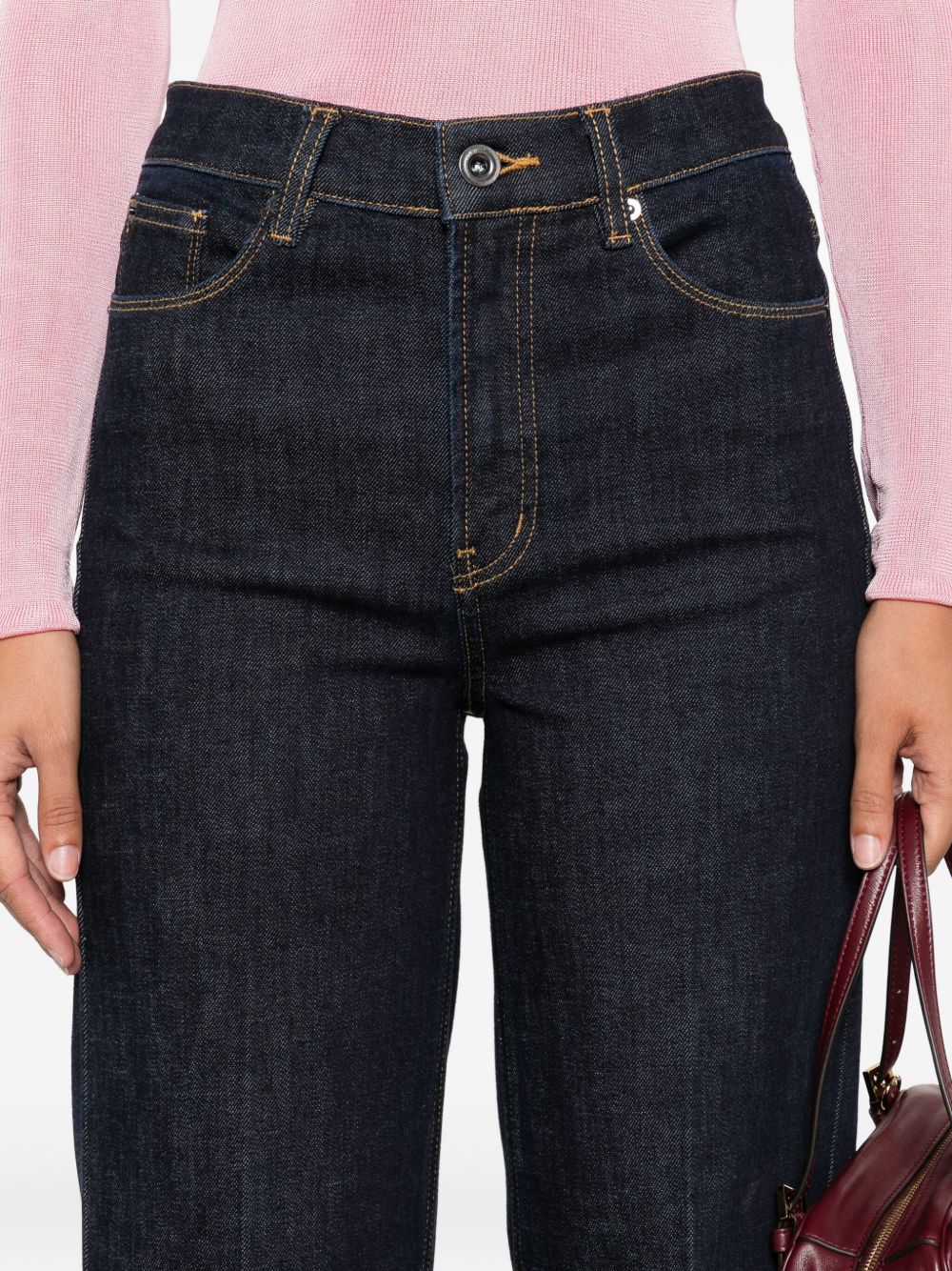 Jeans dritti con 5 tasche in blu Self-portrait - donna 