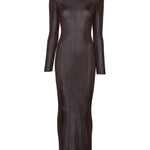 Abito a collo alto in marrone Self-portrait - donna 