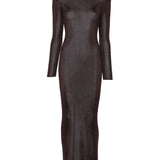 Abito a collo alto in marrone Self-portrait - donna 