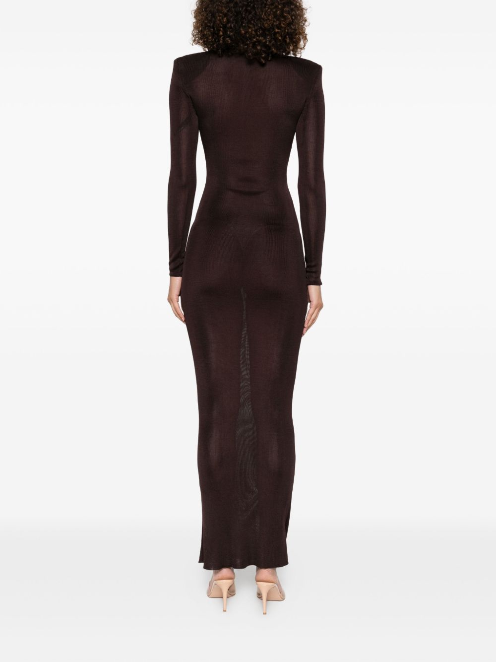 Abito a collo alto in marrone Self-portrait - donna 