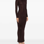 Abito a collo alto in marrone Self-portrait - donna 