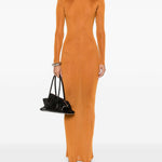Abito a collo alto a maniche lunghe in marrone Self-portrait - donna 