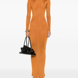 Abito a collo alto a maniche lunghe in marrone Self-portrait - donna 