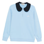 Felpa con colletto in contrasto blu SHUSHU/TONG - donna 